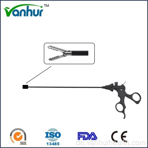 5 mm laparoskopische atraumatische gefensterte Fasszange